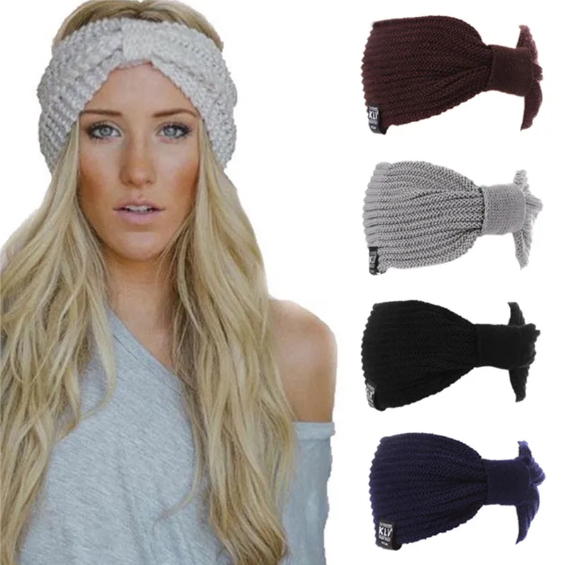 

Multifunction Winter Women's Hat Ear Warmer Headwrap Crochet Turban Knitted Wool Head Wrap Beanies Cap Hip-Hop Hats Bonnet