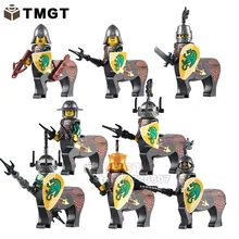 TMGT 10 лотов средневековый замок зеленый дракон рыцарь AX8802 A-H тяжелый щит куклы строительные блоки лучшие детские подарки игрушки
