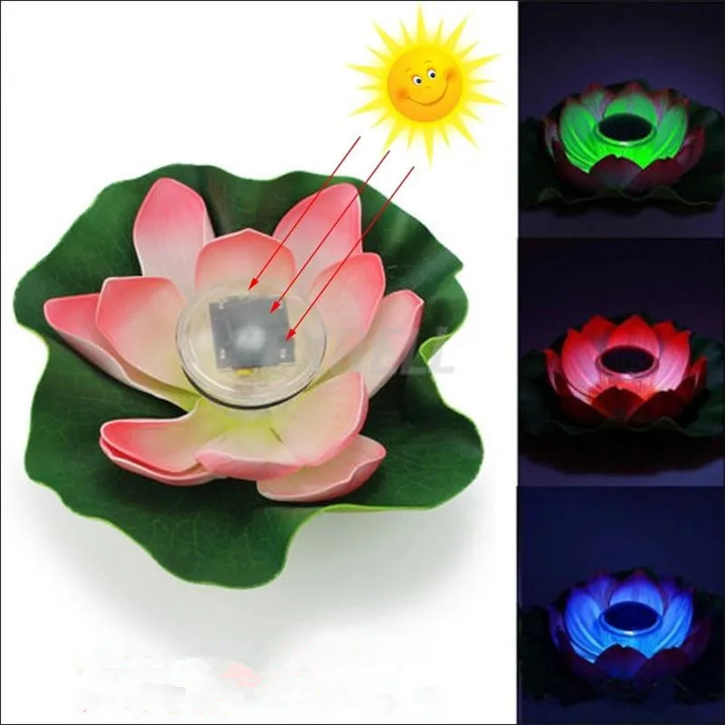 

Outdoor Pond Waterproof Solar Lights LED Lotus Lamp Wholesale Solar Pond Aquarium Landscape Floating Lighting Solar Night Lights