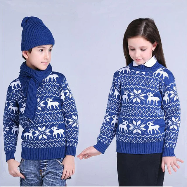 Sweater For School Boys Girls Winter Christmas Sweaters Children Kids