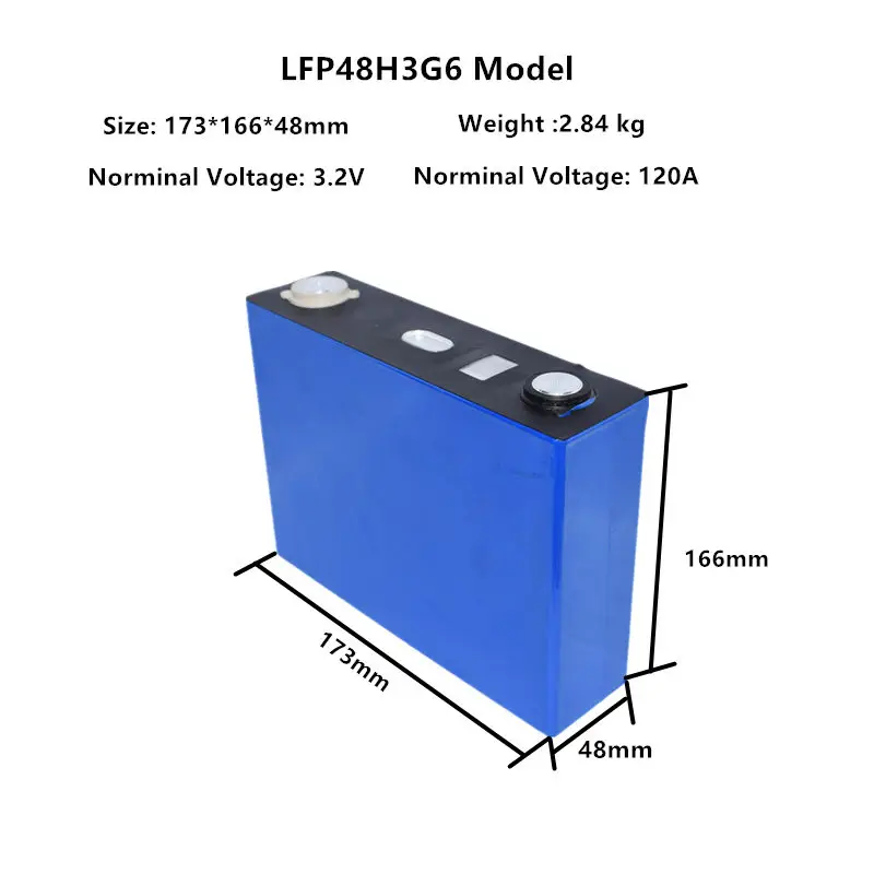 1 шт. 3,2 В 120Ah Lifepo4 литий-железная фосфат алюминиевая оболочка с 6 мм полюсом для 24 в 36 в 48 в 60 в катушка в сборе 3C