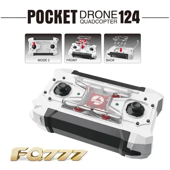 FQ777 - 124 2.4G 4CH 6-Axis Gyro RTF Remote Control Pocket Quadcopter Aircraft Mini Pocket Drone RC Helicopter With Controller