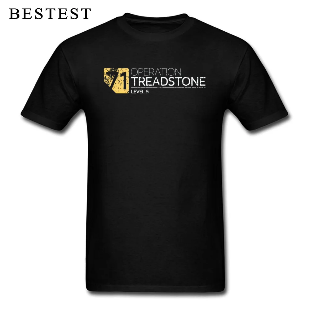 Operation Treadstone 6065 Tops & Tees Plain Round Collar Design Short Sleeve Pure Cotton Men Top T-shirts Hip hop Tee-Shirts Operation Treadstone 6065 black