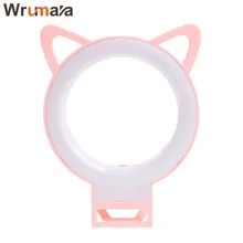 Wrumava милый кот ухо телефон светодиодный селфи кольцо светильник вспышка фотография на камеру видео светильник s ночник для iPhone ipad PC