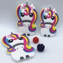 New 3D Cartoon Rainbow Unicorn Case Soft Silicon White Horse Cover for Apple iPhone SE 5