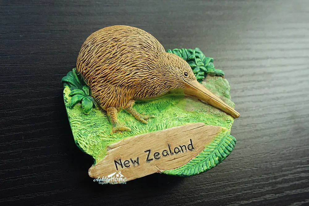 Туристический сувенир KIWI из Новой Зеландии 3D Резина декоративный магнит на
