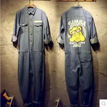 Новинка, мужской джинсовый комбинезон, Модный комбинезон, уличная джинсовая куртка в стиле хип-хоп, рабочие цельные брюки, костюмы певицы, S-XXL