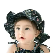 Ведро для детей шляпа с цветочным принтом унисекс тонкая шляпа рыбака уличная MZ6074 весенние пляжные шляпы для мальчиков и девочек детская летняя шапка