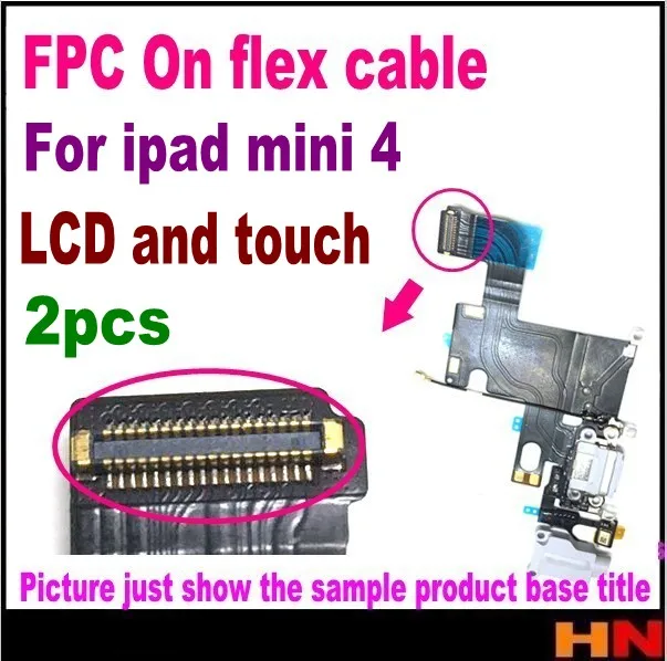2 шт. для iPad mini 4 lcd и сенсорный экран FPC на гибком кабеле запчасти ремонта контакта