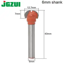 1 шт. 6 "хвостовик Core коробка фрезы-3/8" Radius для Деревообработка режущего инструмента