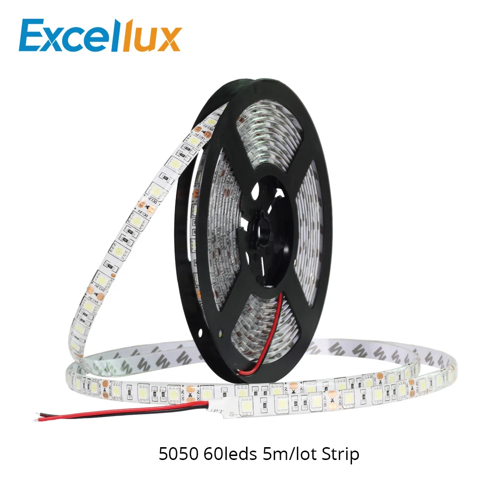 DC12V Светодиодные ленты 5050 SMD 60 Светодиодный s/m 5 м/лот IP20 IP65 Гибкая светодиодная