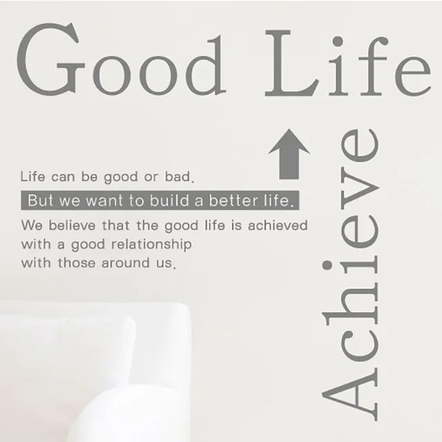 Gute Leben Wand Aufkleber Zitate Englisch Motto Schlafzimmer Wohnzimmer Wand Aufkleber Home Decor Wandbilder Wand Kunst Vinyl Papier Grosse Grosse A450 Vinyl Paper Wall Stickerwall Sticker Quotes Aliexpress