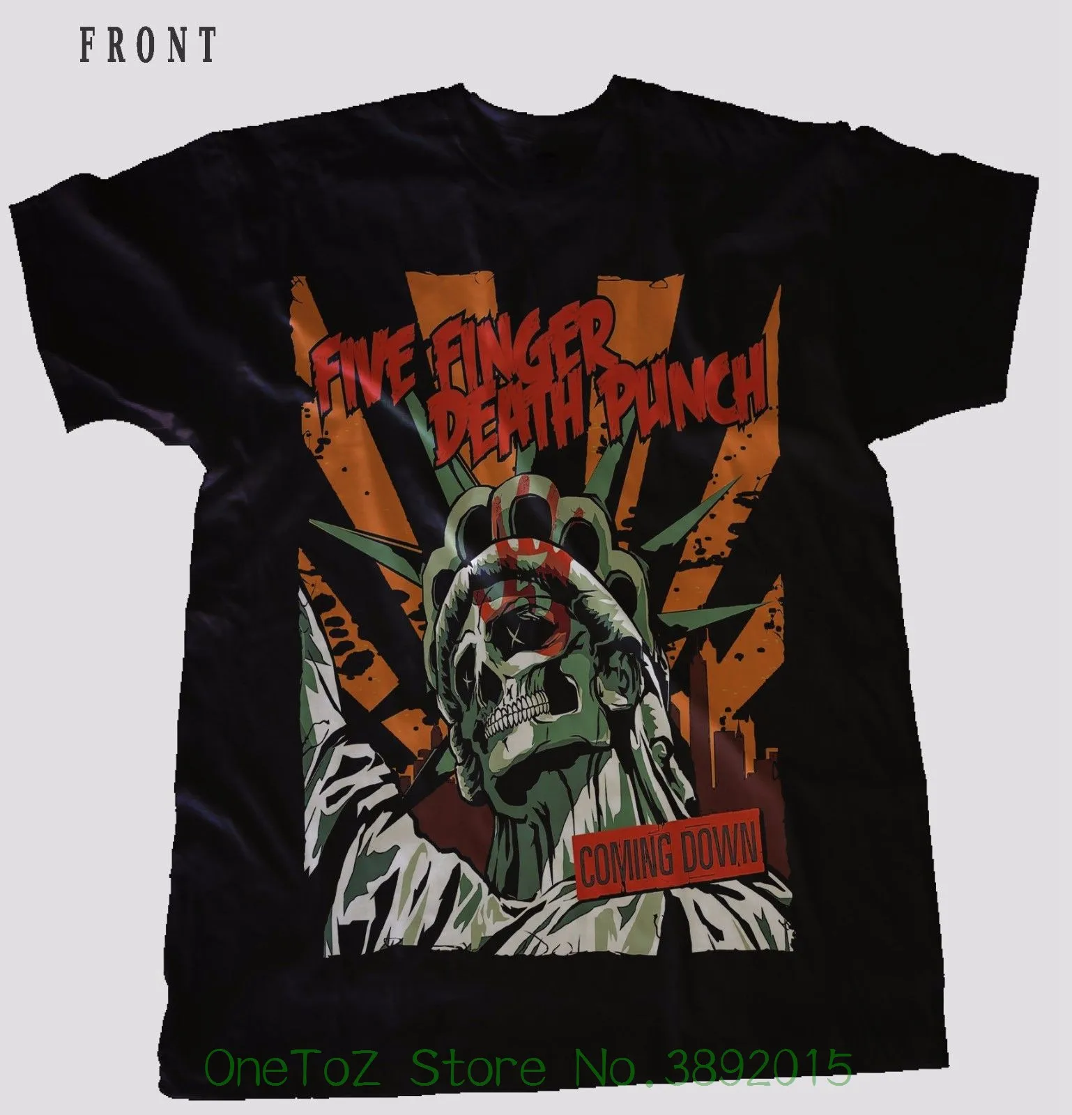 Продажа Рубашка Five Finger Death Punch вниз тяжелый металл disturbe D, футболка Размеры S S для 7XL