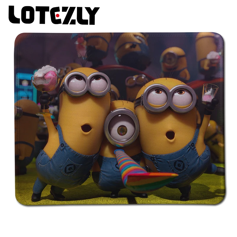 250*300*2mm Despicable Me Minions Best Game Custom Computer Mousepads Rubber Locking Edge Mouse Pad Gaming Speed Mice Play Mat | Компьютеры