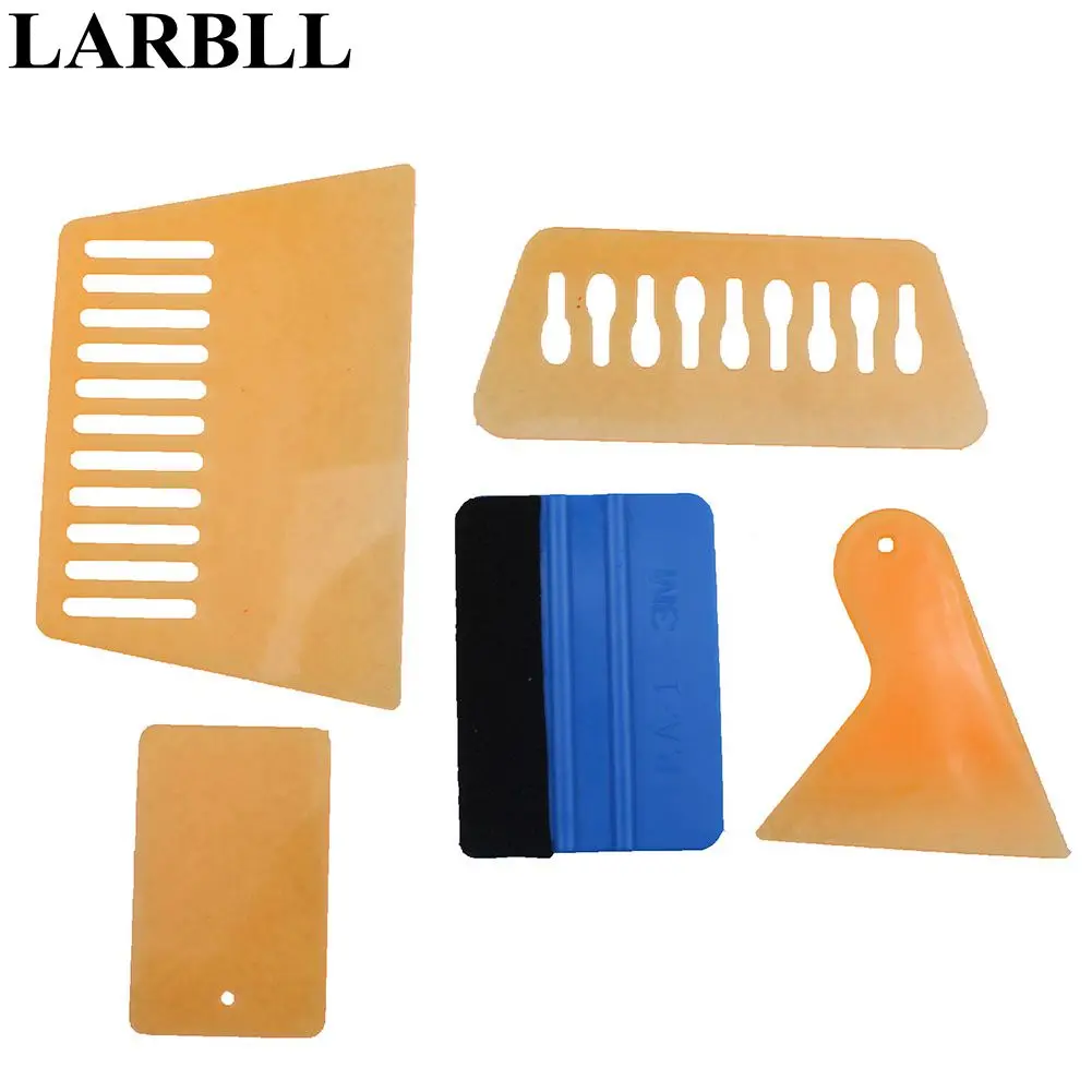 

LARBLL 5PCS Car Window Tint Wrapping Vinyl Tools 3M Squeegee Scraper For Ford Toyota Bmw Benz Honda Lada Kia all car models