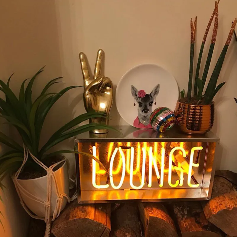 

New Design Retro Glass Tube Neon Bulb Lamp Lounge / Hello / Coffee / Welcome Shape Neon Pink Yellow Lighting For Home Decoration