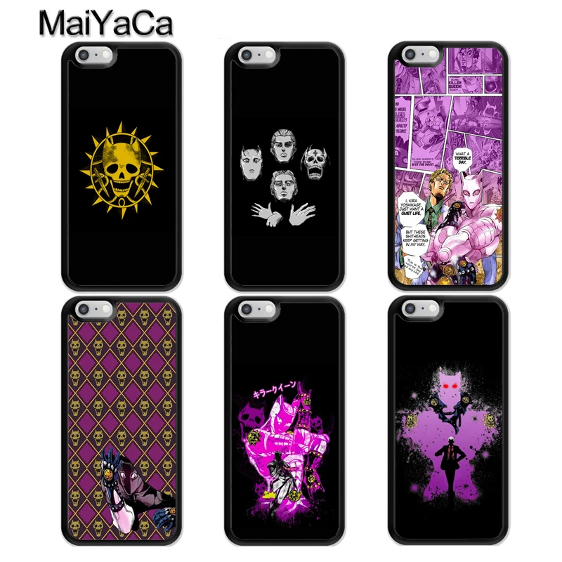 

MaiYaCa Anime JoJo Killer Queen Phone Case For iPhone 7 8 6 6s Plus X 5 5s SE Cover TPU Black Capa For iPhone XR XS Max