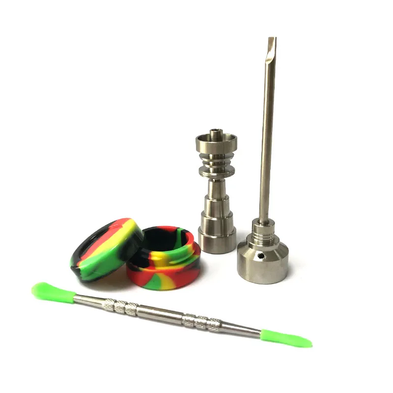 10 мм, 14 мм, 18 мм, титановый набор инструментов для ногтей, стеклянный Бонг, GR2, титановый гвоздь с карбюраторной крышкой, инструмент для вырезания ломтиков, контейнер для насадок