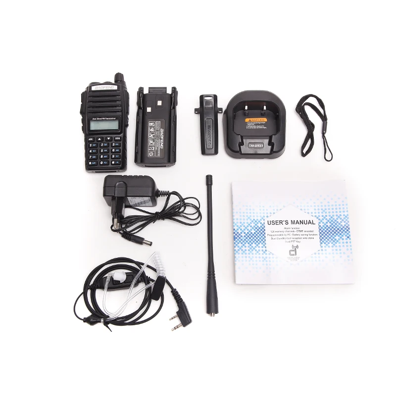 2 шт. Baofeng UV 82Plus 8 Вт мощная рация 10 км большой диапазон портативный CB