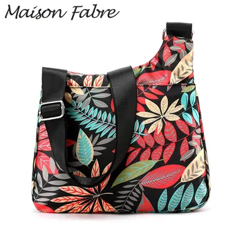 

Maison Fabre Bag women Nylon crossbody bag Floral print Large Capacity waterproof bag phone 2020 Fashion ladies zipper handbag