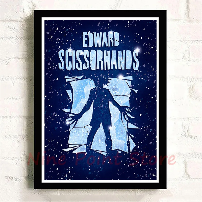 Classic movie Edward Scissorhands Classic Coated paper bar home decoration wall sticker Frameless