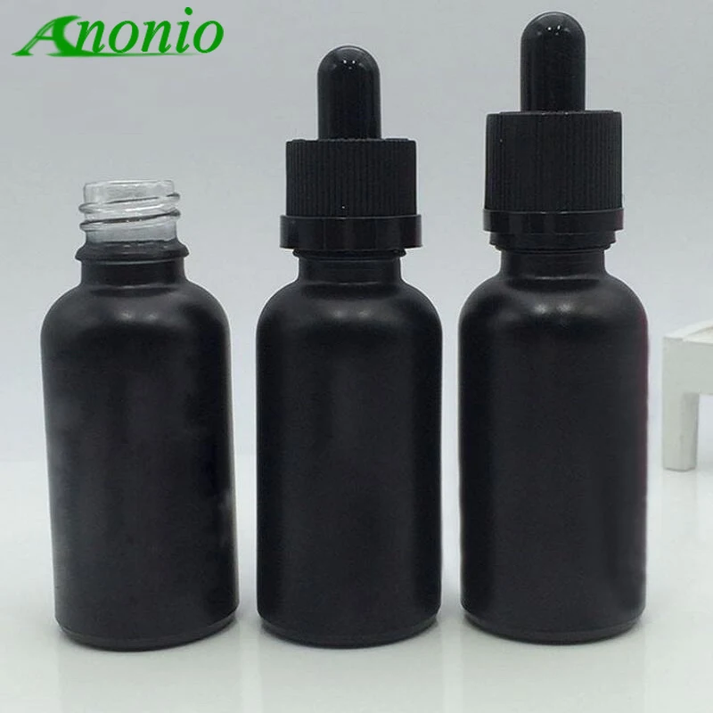 Download Aliexpress.com : Buy 10pcs 5ml 10ml 30ml 50ml free shipping Empty Frosted Black Glass dropper ...
