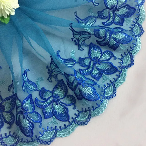 1 ярд ручная вышивка отделочный кружевной материал ПОЛИЭСТЕР для одежды Кукольное платье Домашний текстиль самодельные Украшения кружевная ткань для шитья - Цвет: 6