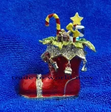 Weihnachtsgeschenke schmuckschatulle weihnachten schuh metallschmuckschachtel 6,2*3,3*6,8 cm