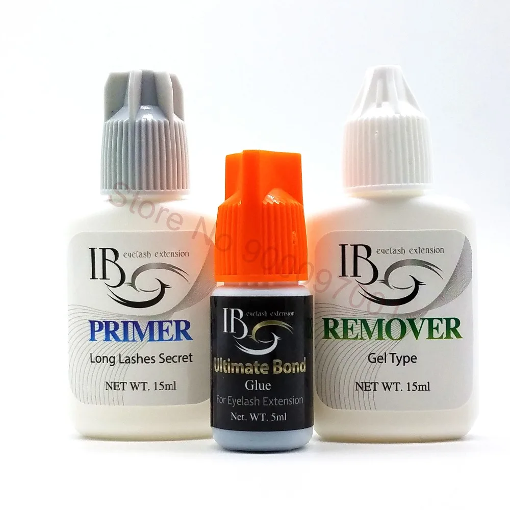 Free Shipping IB Ultimate Bond Glue llash primer lash remover set for