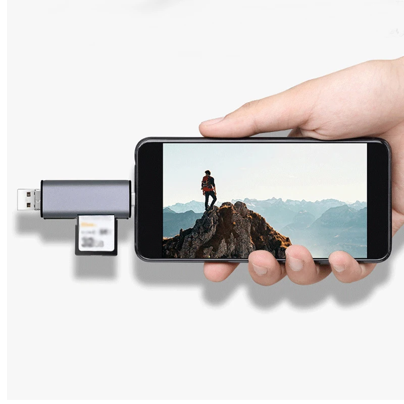 3-in-1 Card Reader with OTG USB 3.0 Type-C Plug-and-play Laptop Smartphone Computer Components TF SD Memory Cards Accessories 3-in-1 Card Reader with OTG USB 3.0 Type-C Plug-and-play Laptop Smartphone Computer Components TF SD Memory Cards Accessories