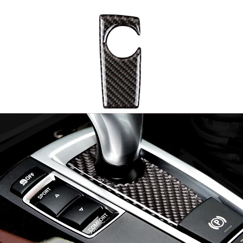 

New Carbon Fiber Gear Shift Knob Trim Parts For BMW 5 7 Series F10 F01 F02