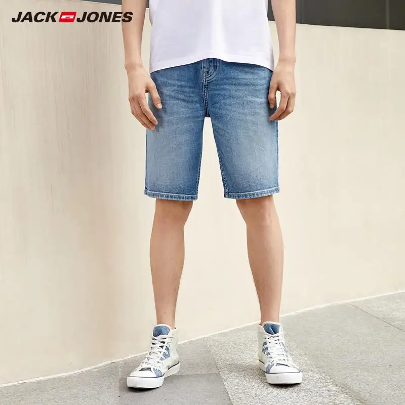 

Jack Jones Men's Loose Fit Cotton Knee-high Denim Shorts|219243504