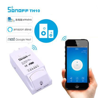 Sonoff базовый Wifi переключатель умный дом Diy Itead Sonoff RF S20 таймер siwch беспроводной Th10 Th16 датчик температуры энергопотребление - Комплект: Th10A