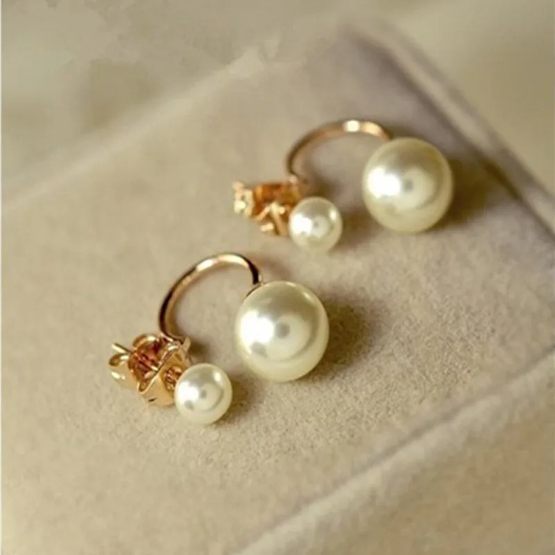 Fashion sweet girl South Korea imported jewelry imitation pearl earring