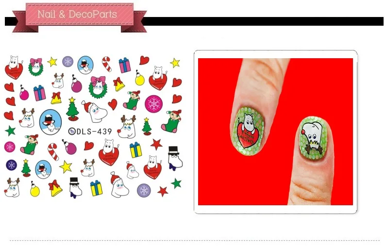 5 листов 3D наклейки для ногтей Смешанные Красочные конструкции корейские наклейки для ногтей s наклейки мультфильм макияж вода тату Маникюр Инструмент DLS418-439