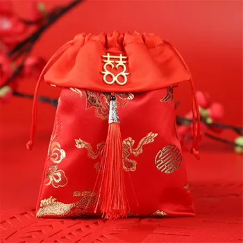 

10 pcs/lot silk Gift Bags Candy/Jewelry/Necklace/Rings/Beads Candy box cloth bag for Party Supplies gift Bag