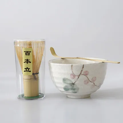 Элегантный традиционный японский чайный набор матча бамбуковая щетка чайная церемония чайный сервиз аксессуары 100 Ben Song Point чайная чаша - Цвет: 01