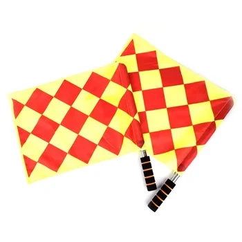 

new Soccer Referee Flag with Bag Football Right Side Line Fair Play use Sports Match Football Linesman Flags Referee Equipment