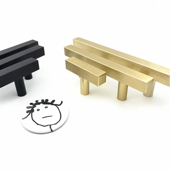 

LCH Nordic Style Super Large Size Square Cabinet Handle Rectangular Columnar Cupboard Handle Black Brushed Gold Drawer Handle