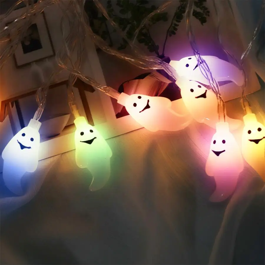 

Light String 1.5m 10LED 3m 20LED Ghost Light String Indoor Night Lamp Strip for Holiday Halloween Holiday
