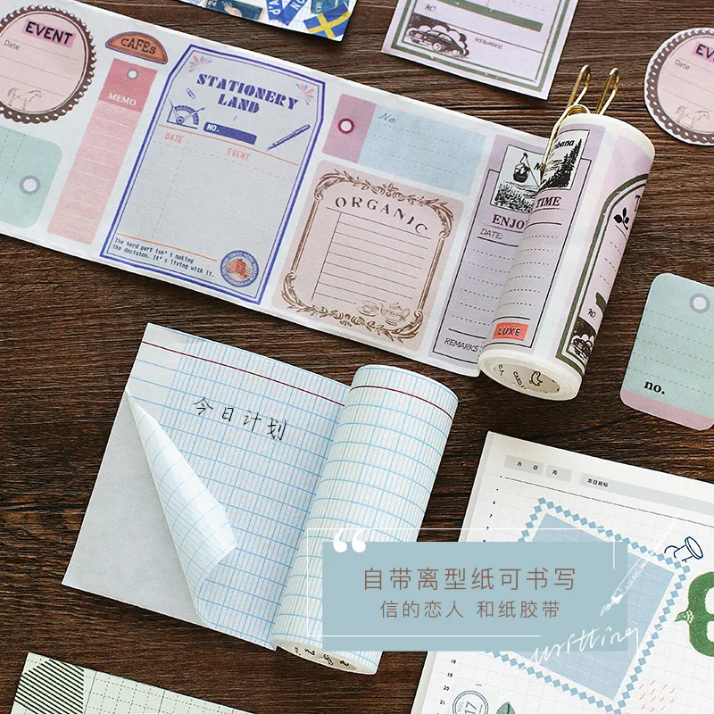 Винтажные Примечания сетка клейкая лента для декорации Washi DIY планировщик