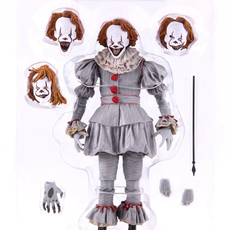 NECA scarry фильм Стивен Кинг это Pennywise Джокер, клоун ПВХ фигурку Коллекционная модель игрушки Ужасы куклы 18 см