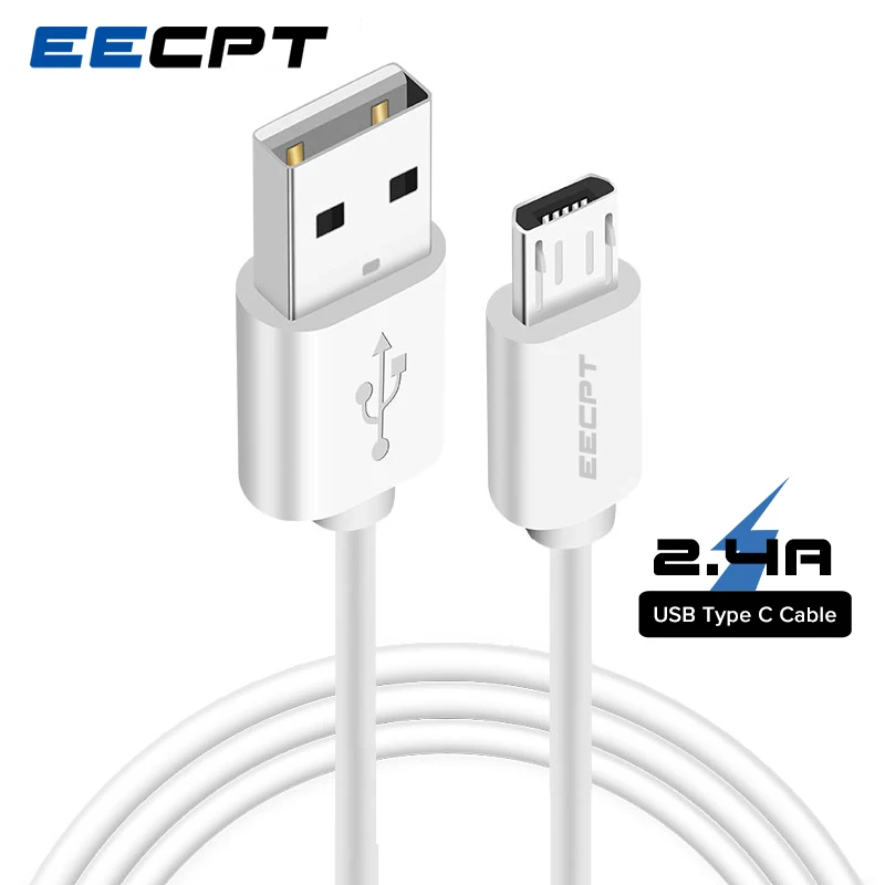 

EECPT Micro USB Cable 2.4A Fast Charging Data Microusb Charger Cord Phone Wire for Android Samsung Xiaomi Redmi Note 5 Pro Honor