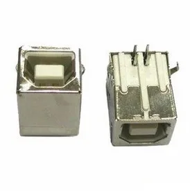 

10pcs Block USB side port USB socket USB-B female 90 degree curved needle