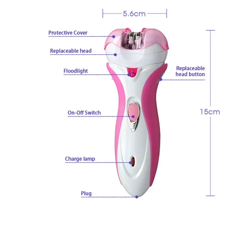 4 в 1 многофункциональная электробритва перезаряжаемая женская эпилятор для удаления волос инструмент для ухода за ногами бритва бикини на одну ногу уход за телом KM-2531