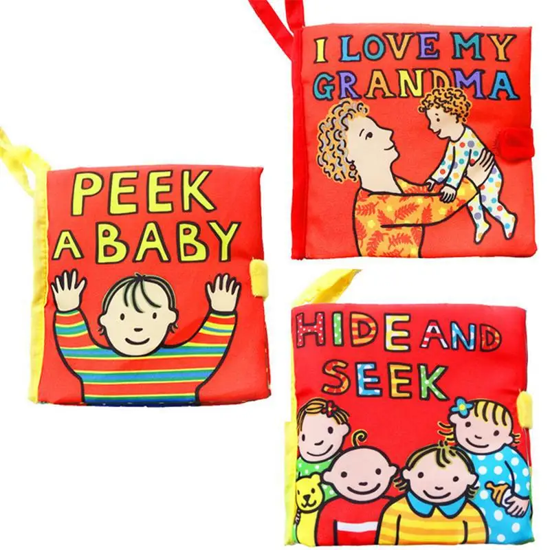 Soft Plush Baby Cloth Book Toddlers infant Mobile Bedding Toy Early Educational development toys juguetes para