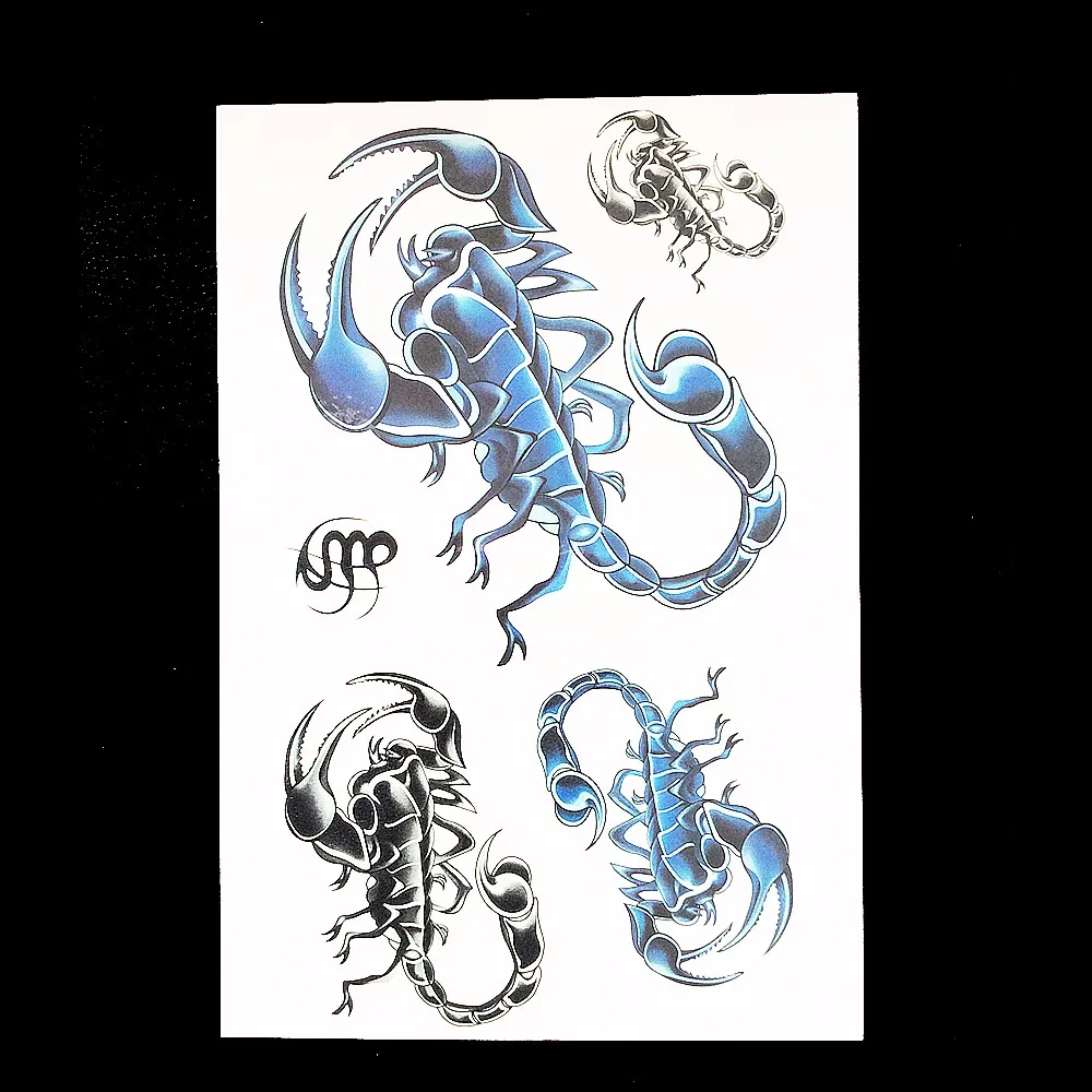 8 шт. Holloween узор Дизайн татуировки Стикеры временные тыква лампы паук скорпион наклейка Средства ухода за кожей Книги по искусству