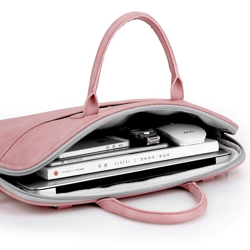 Fashion PU Leather Waterproof Laptop Bag for Women 14 15 15.6 17.3 inch for Macbook Air 13, Pro ...