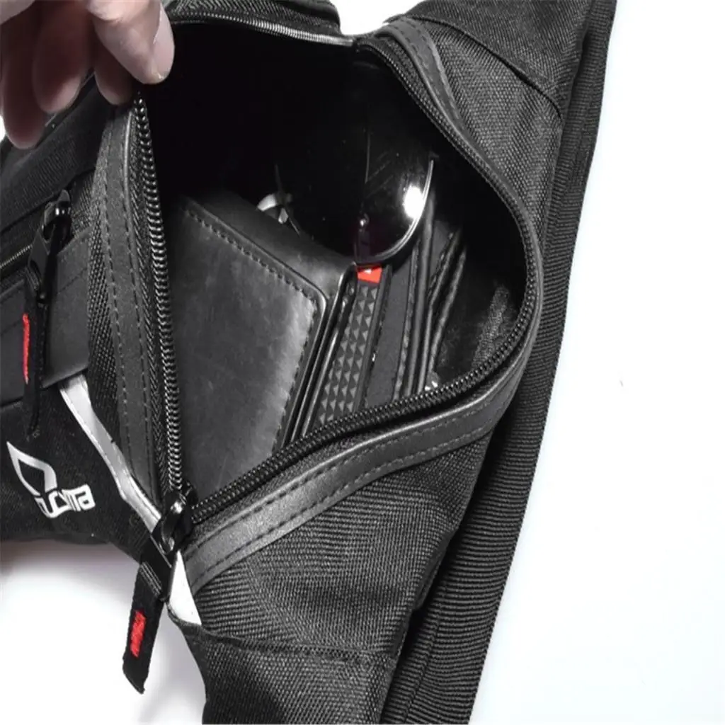 Men Oxford Drop Leg Waist Belt Fanny Pack Motorcycle Hiking Bag Touch Screen Phone Bag