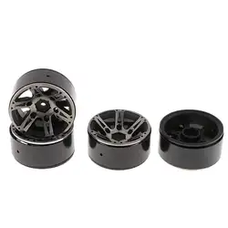 4 pcs 1/10 RC автомобилей 1,9 дюйма металла обод для колеса Beadlock Hex центр трек рок гусеничные запасные части Аксессуары Для осевой SCX10 90047 D90